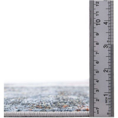 Tapete Lavable Camila Abstracto Azulado