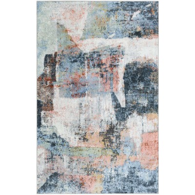 Tapete Lavable Camila Abstracto Azulado