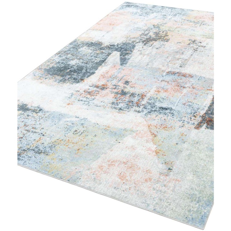 Tapete Lavable Camila Abstracto Azulado