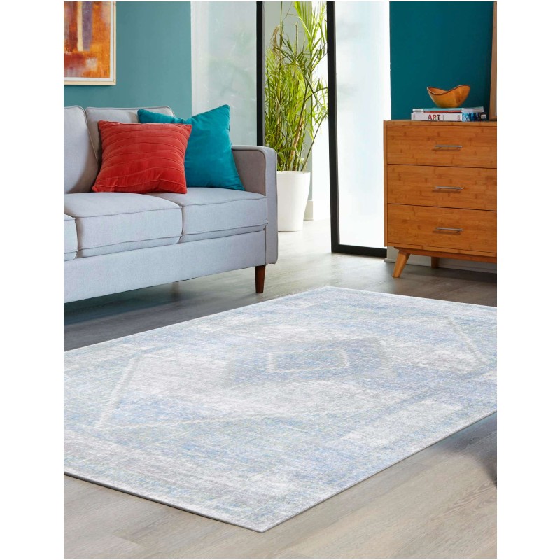 Tapete Lavable Camila Diamante Gris Verdoso