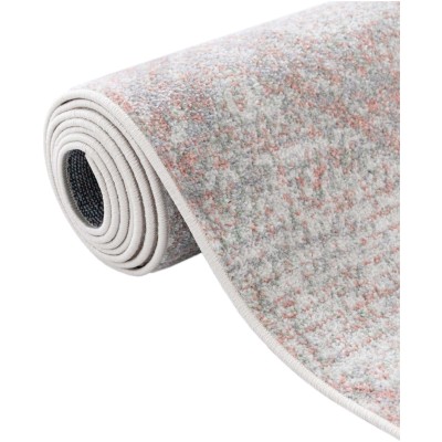 Tapete Lavable Camila Enrejado Rosa