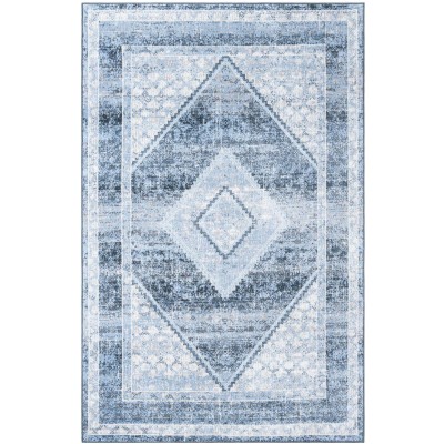 Tapete Lavable Camila Diamante Azul