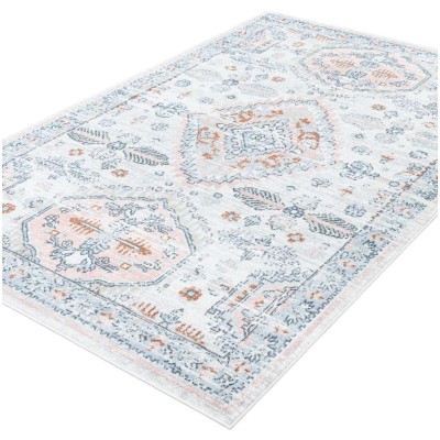 Tapete Lavable Camila Medallon Bordeado