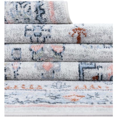 Tapete Lavable Camila Medallon Bordeado