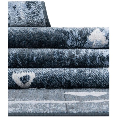 Tapete Lavable Camila Tribal en Azul