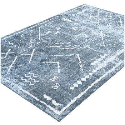 Tapete Lavable Camila Tribal en Azul