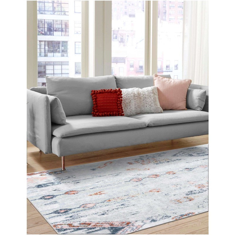 Tapete Lavable Camila Tribal Gris