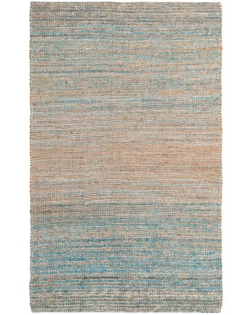 Tapete Yute y Chenille Azul y Marfil