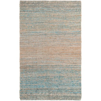 Tapete Yute y Chenille Azul y Marfil