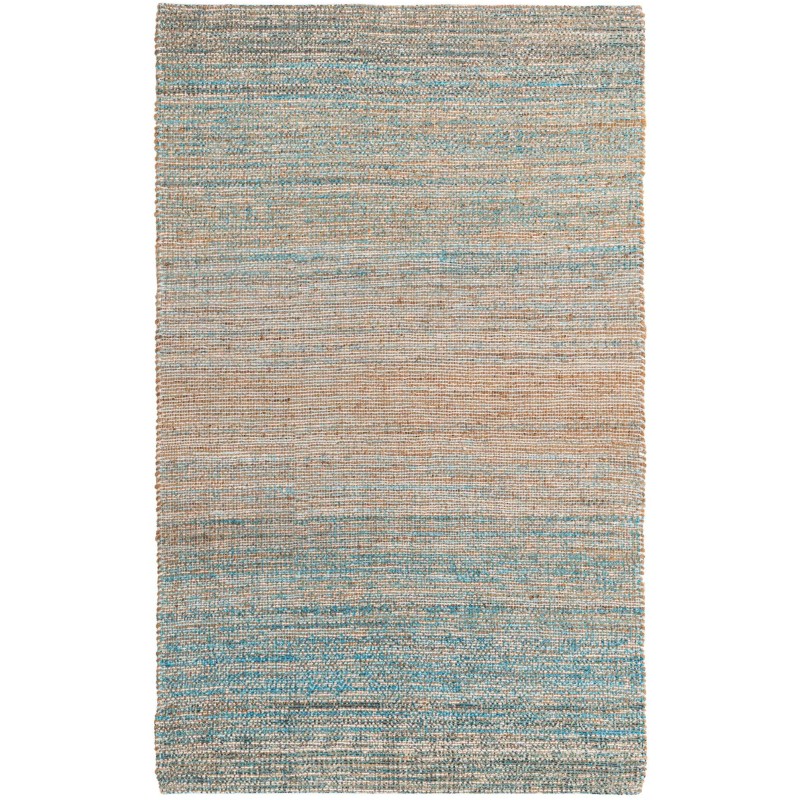 Tapete Yute y Chenille Azul y Marfil