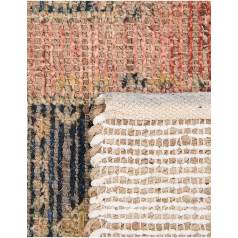 Tapete Yute y Chenille Rojo Antiguo