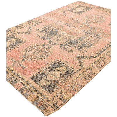 Tapete Yute y Chenille Rojo Antiguo