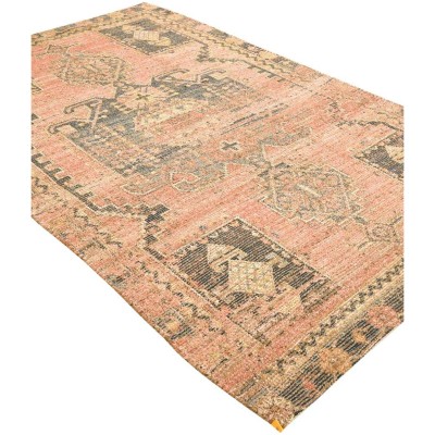 Tapete Yute y Chenille Rojo Antiguo