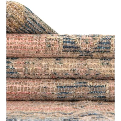 Tapete Yute y Chenille Rojo Antiguo