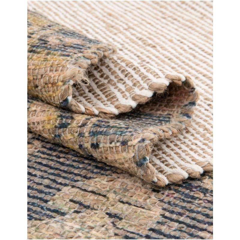 Tapete Yute y Chenille Rojo Antiguo