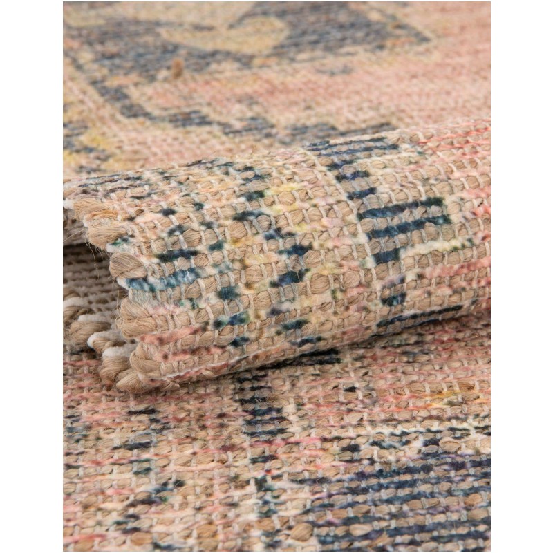 Tapete Yute y Chenille Rojo Antiguo