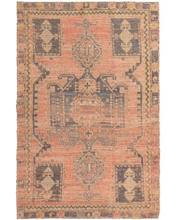 Tapete Yute y Chenille Rojo Antiguo