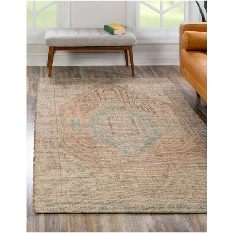 Tapete Yute y Chenille Diamante Khaki