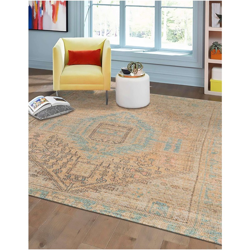 Tapete Yute y Chenille Diamante Khaki