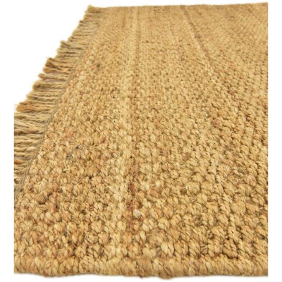 Tapete de Yute Nudos con Flecos Natural