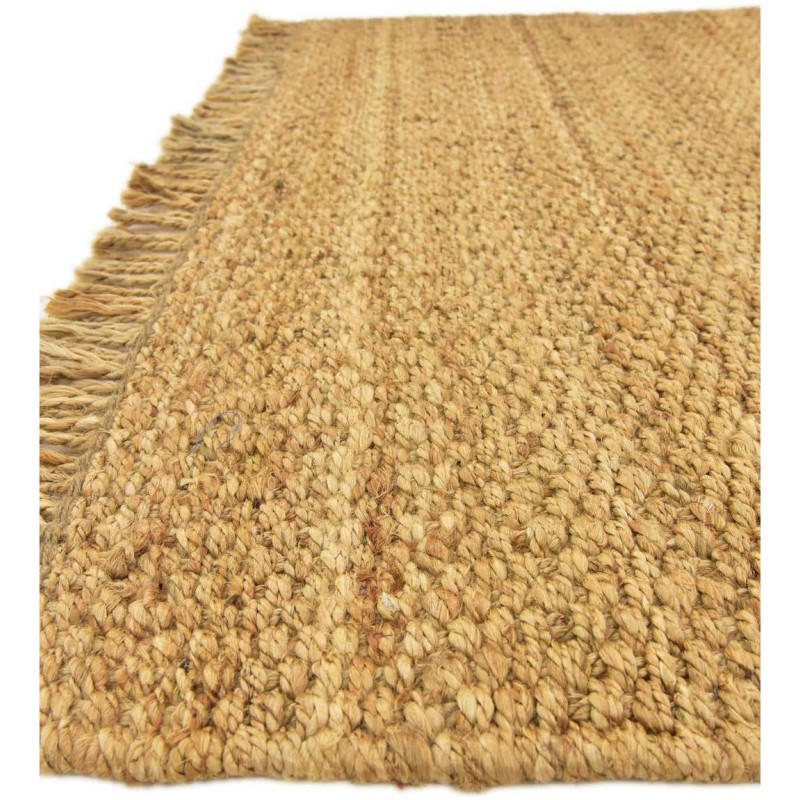 Tapete de Yute Nudos con Flecos Natural