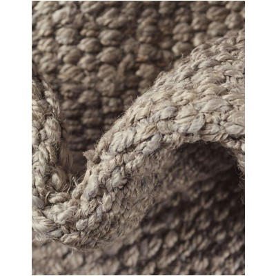 Tapete de Yute Nudos con Flecos Gris