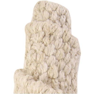Tapete de Yute Nudos con Flecos Marfil