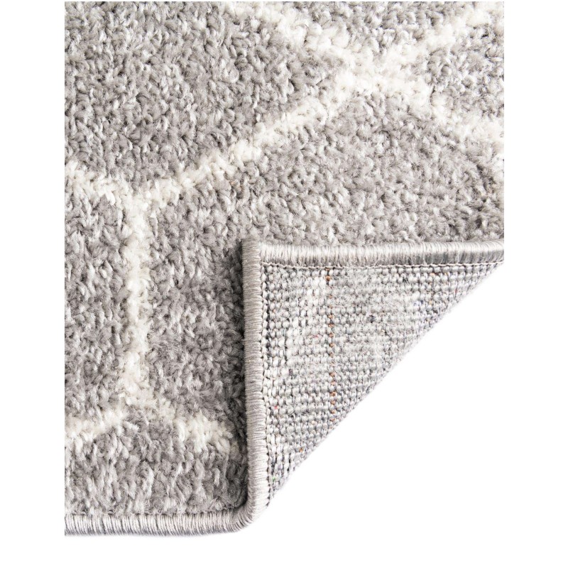 Tapete Enrejado Geométrico en Gris Claro