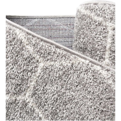 Tapete Enrejado Geométrico en Gris Claro