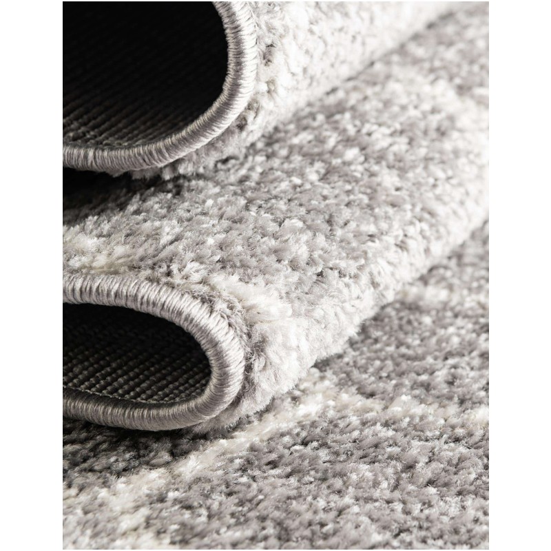 Tapete Enrejado Geométrico en Gris Claro