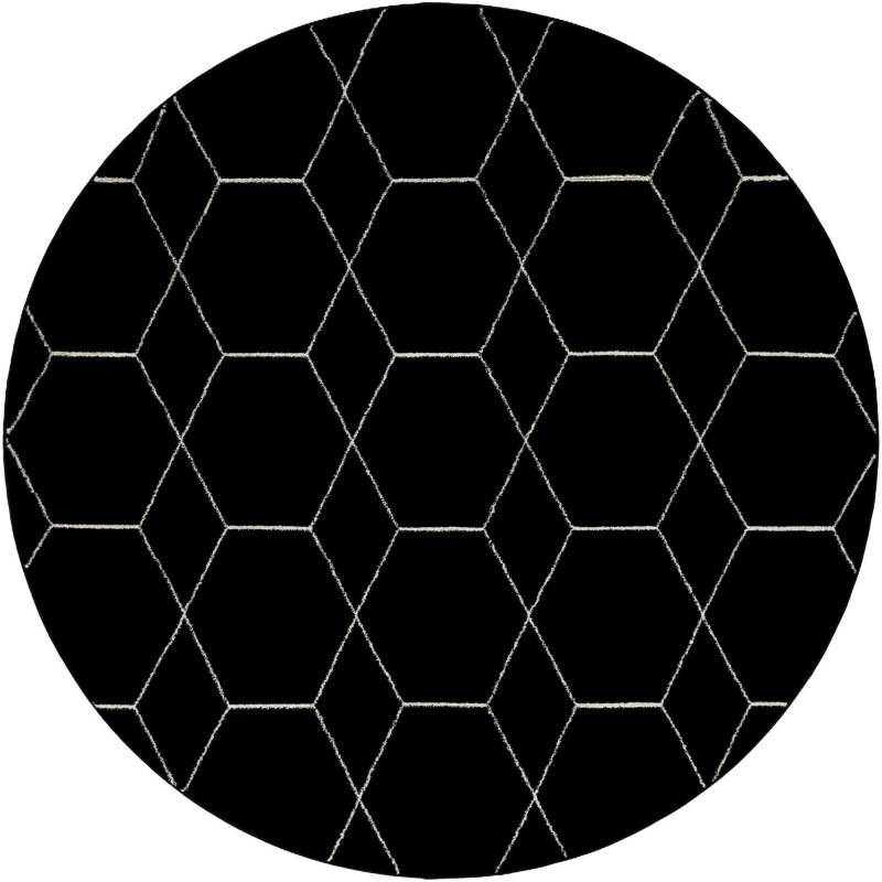 Tapete Enrejado Geométrico en Negro