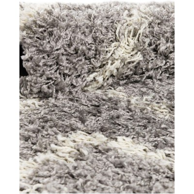 Tapete Shaggy Rombos Enrejados en Gris