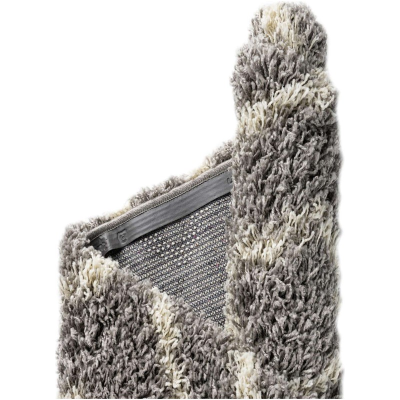 Tapete Shaggy Rombos Enrejados en Gris