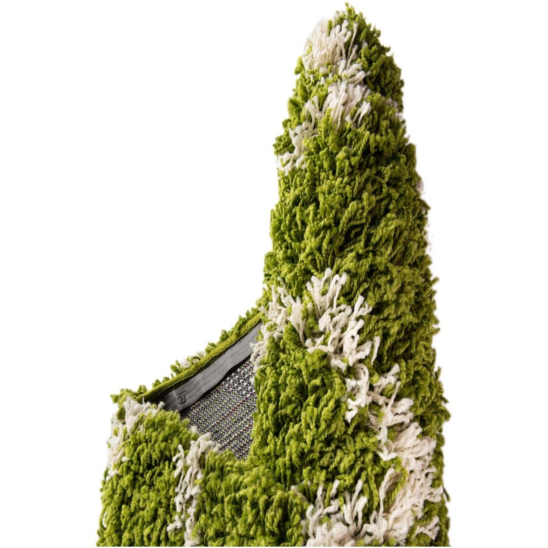 Tapete Shaggy Rombos Enrejados en Verde