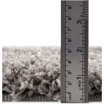 Tapete Shaggy Enrejado en Gris