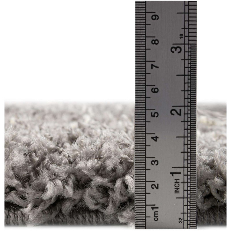 Tapete Shaggy Enrejado en Gris