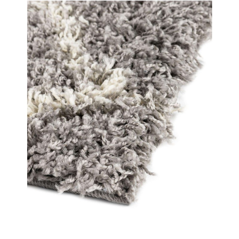 Tapete Shaggy Enrejado en Gris