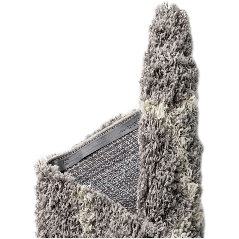 Tapete Shaggy Enrejado en Gris