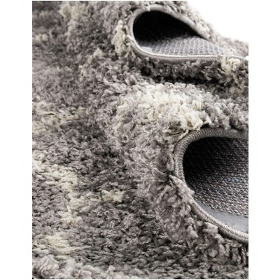 Tapete Shaggy Enrejado en Gris