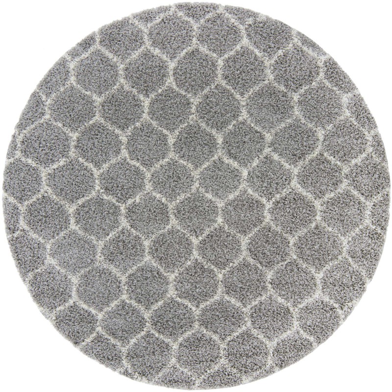 Tapete Shaggy Enrejado en Gris