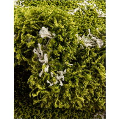 Tapete Shaggy Enrejado en Verde