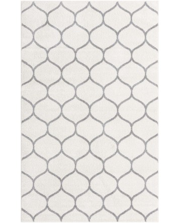 Tapete Enrejado Curvo en Marfil