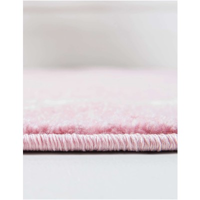 Tapete Enrejado Curvo en Rosa Claro