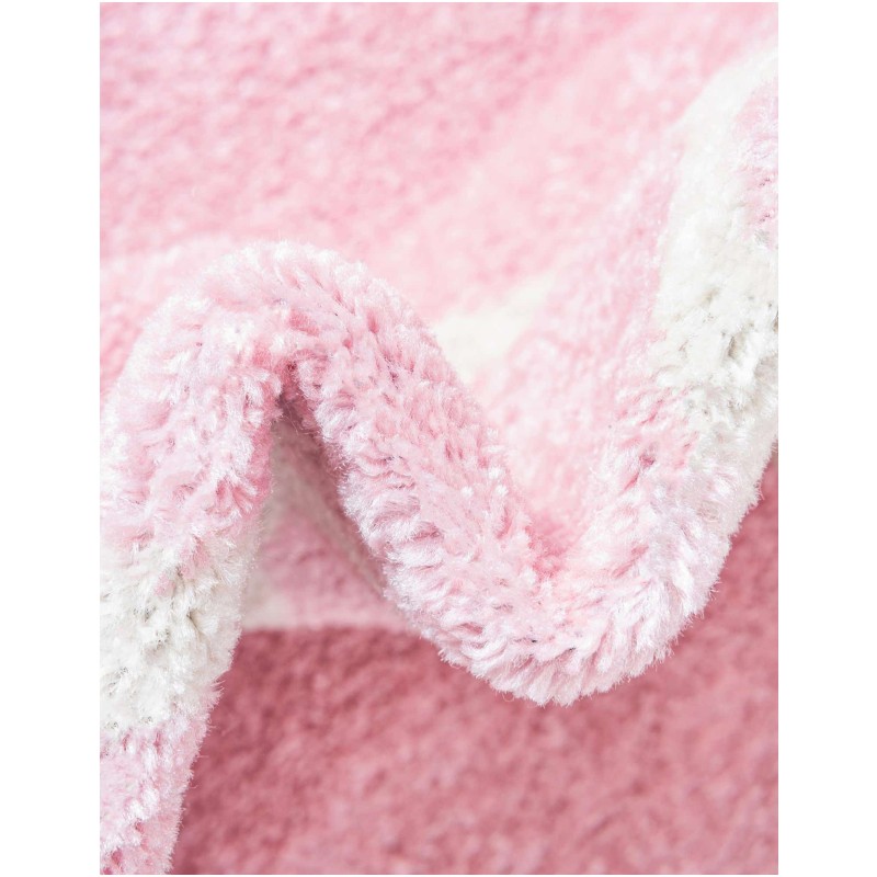 Tapete Enrejado Curvo en Rosa Claro