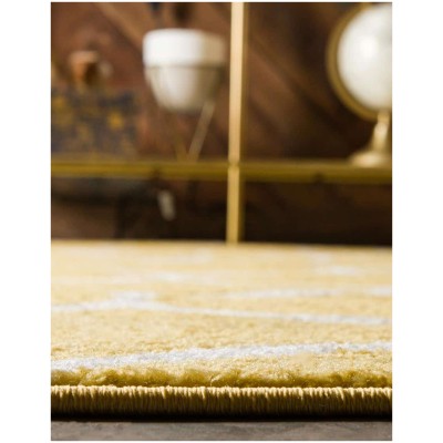 Tapete Enrejado Curvo en Amarillo