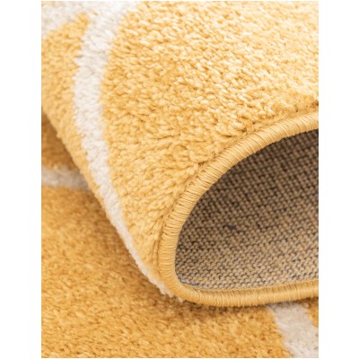 Tapete Enrejado Curvo en Amarillo