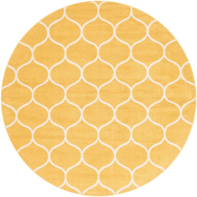 Tapete Enrejado Curvo en Amarillo