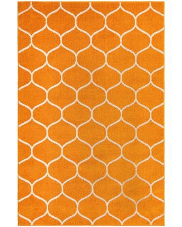 Tapete Enrejado Curvo en Naranja