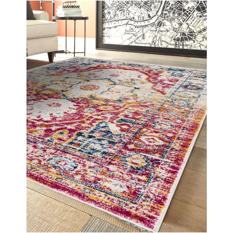 Tapete Magdalena Vintage en Rosa con Gris