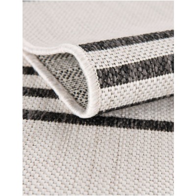 Tapete Moderno Exterior Blanco y Negro de Arcos